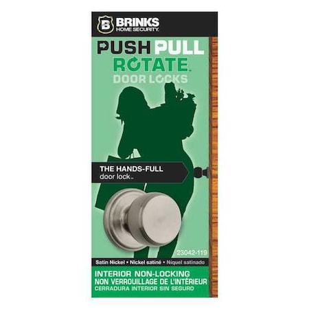 Brinks Home Security Ganyon Passage, Satin Nickel, Doorlock 23042-119