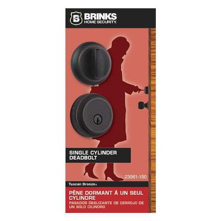 Brinks Home Security Almarrion, Polished Chrome, Deadbolt 23061-125