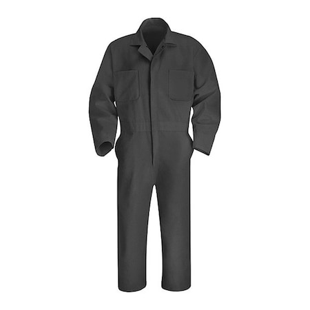 Red Kap Men's Mns Ls Charcoal Action Back, Cotton/Polyester, Zipper, Charcoal, XS CT10CH RG 34