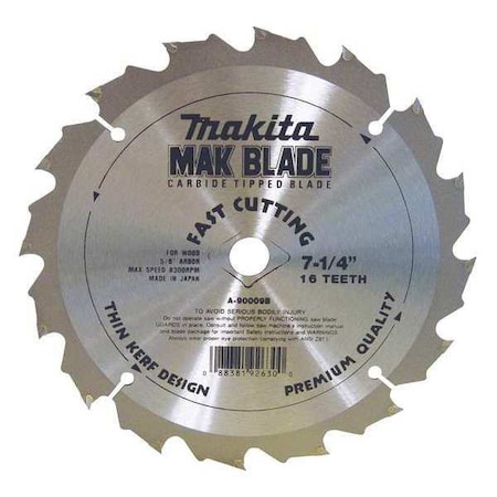 Makita 7-1/4" 16T Carbide-Tipped Saw Blade, 10/pk A-90009-B-10
