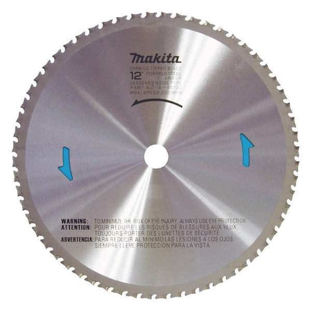 Makita 12" 60T Carbide-Tipped Saw Blade, Ferrous Metal A-90722