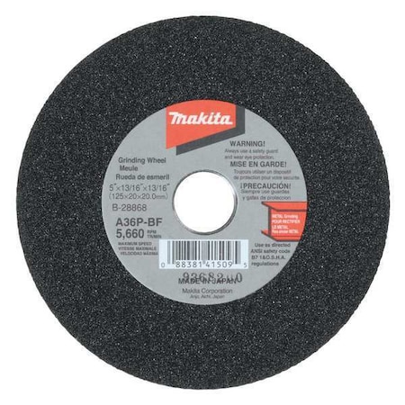 Makita Grinding Wheel 5" x 5/8" x 13/16", 36 Grit B-28868