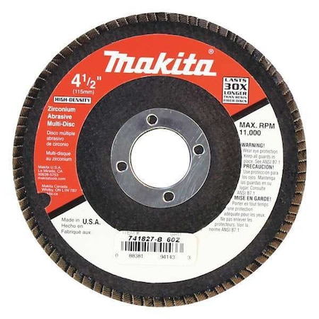 Makita Multi Disc, 60 Grit, For 9503BHZ, 4.5", PK10 741827-B-10