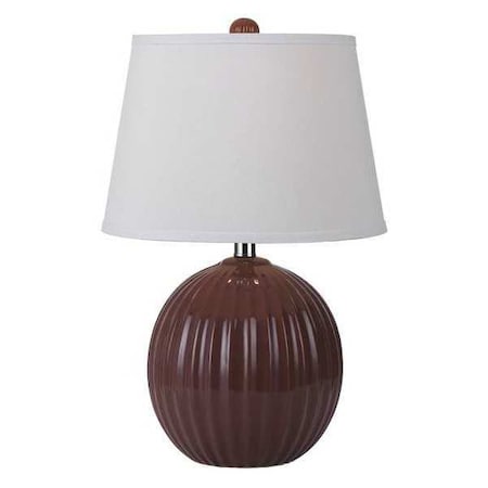 Af Lighting Ribbed Ball Lamp, Bleeker Ceramic, Red 8567-TL