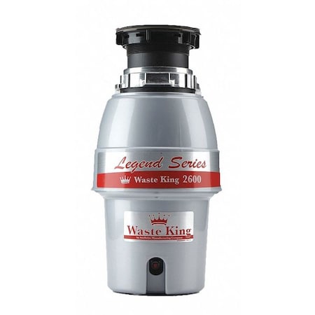 Waste King Legend Garbage Disposer, Insulated, 1/2 HP 2600
