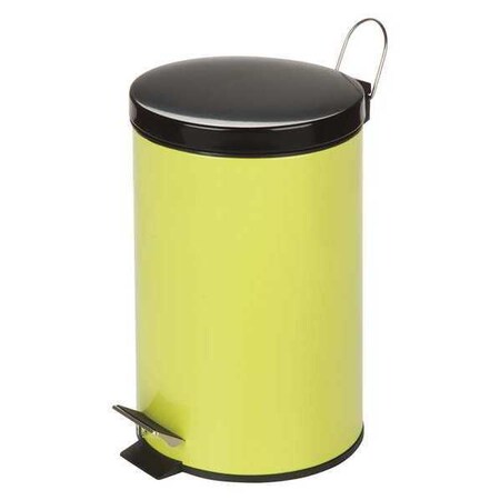 Honey-Can-Do 12L Round Trash Can, Lime Green, Steel TRS-03554