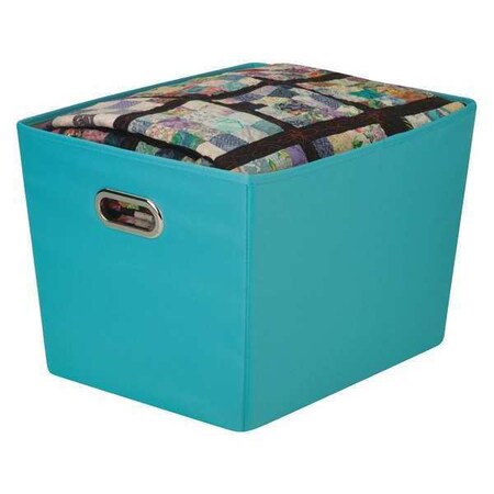 Honey-Can-Do Storage Bin w/Handles, Large, Blue SFT-01994