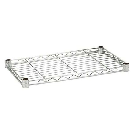 Honey-Can-Do Steel Shelf, 250lbs, Chrome, 14x24 SHF250C1424