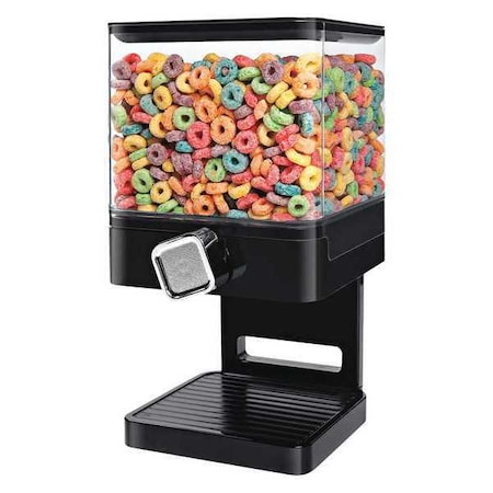 Zevro By Honey-Can-Do Compact Cereal Dispenser Single, Black KCH-06127
