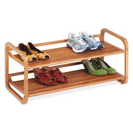 Honey-Can-Do Stackable Bamboo Shoe Shelf, 2-Tier SHO-01633