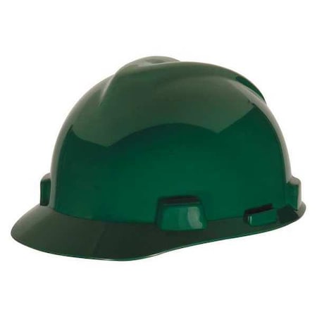 Msa Safety Hard Hat, Ratchet (4-Point), Green 10004694