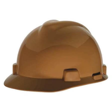 Msa Safety Hard Hat, Ratchet (4-Point), Brown 10085018