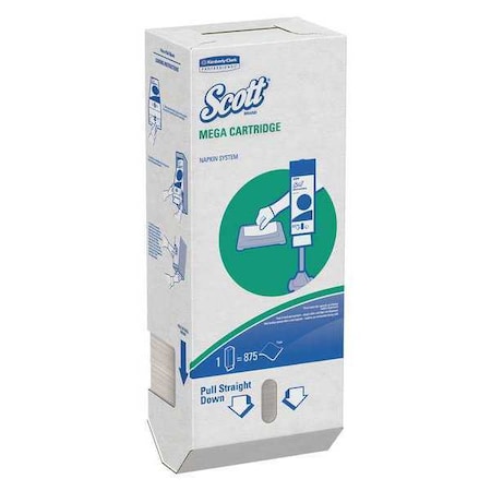 Scott Mega Cartridge Napkin Box Dispos Paper 875 Npk/Pk 6/Cs 98908