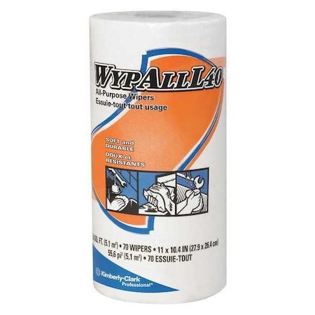 Wypall WypAll Power Clean L40 Extra Absorbent Towels (05027), Limited Use Towels, White, 24 Rolls/Case 05027