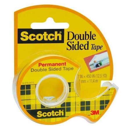 Scotch Double Sided Tape, Permanent, 1/2x450 in. 137