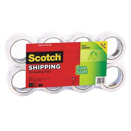 Scotch Packaging Tape, PK8 3450-8