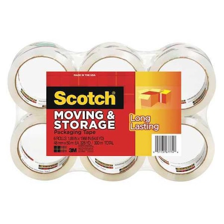 Scotch Moving and Storage Tape, PK6 3650-6