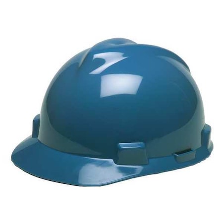 Msa Safety Hard Hat, 4-Point Point Ratchet (4-Point), Blue 10058625