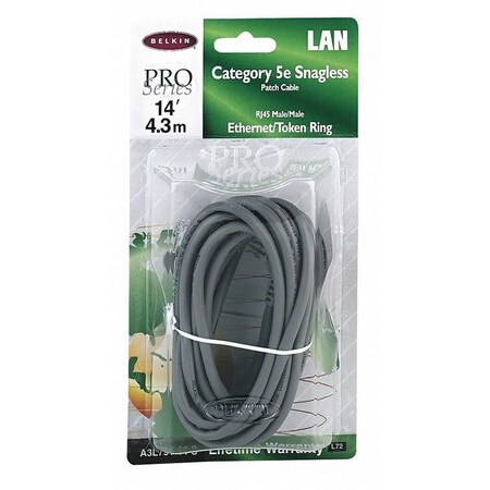 Belkin Patch Cables, CAT5e, 14 ft., Gray A3L791-14-S