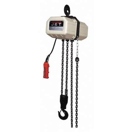 Jet Electric Chain Hoist 1P 10ft, 1/2Ton, 1/2 ton, 10 ft., 115/230V 1/2SS-1C-10