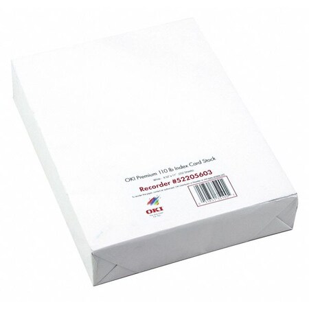Oki Cardstock, 110Lb, 250/, PK250 52205603