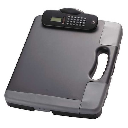 Officemate 11-3/4" x 14" Storage Clipboard Case W/calculator 1/2", Charcoal 83302