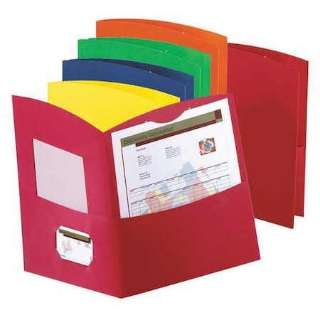 Oxford Two-Pocket Folder, Recycled Paper, Assorted Colors Pk25 5062500