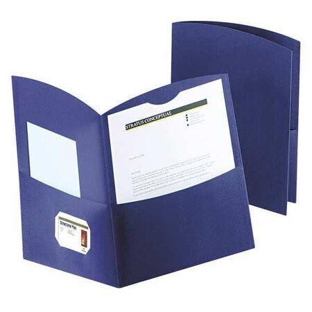 Oxford Two-Pocket Folder, Recycled Paper, Blue, Pk25 5062523