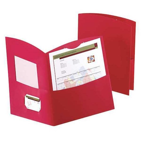 Oxford Two-Pocket Folder, Recycled Paper, Red, Pk25 5062558