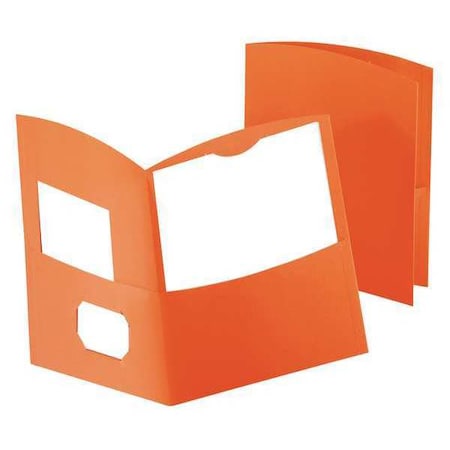 Oxford Two-Pocket Folder, Recycled Paper, Orange, Pk25 5062580
