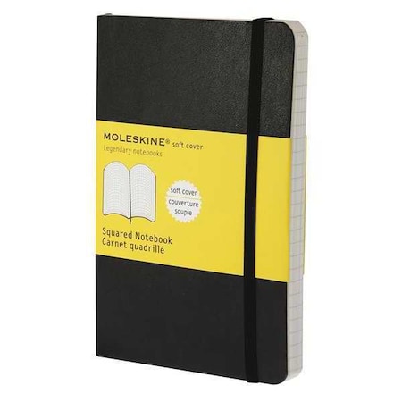 Moleskine 3.5" x 5.5" Square Softcover Notebook, Black, 192 Pg 9788883707124