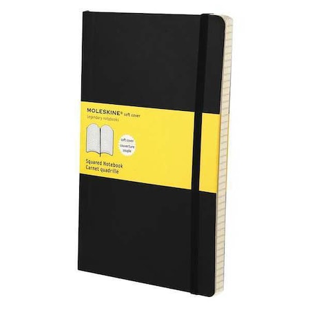 Moleskine 5" x 8.25" Square Softcover Notebook, Black, 192 Pg 9788883707186