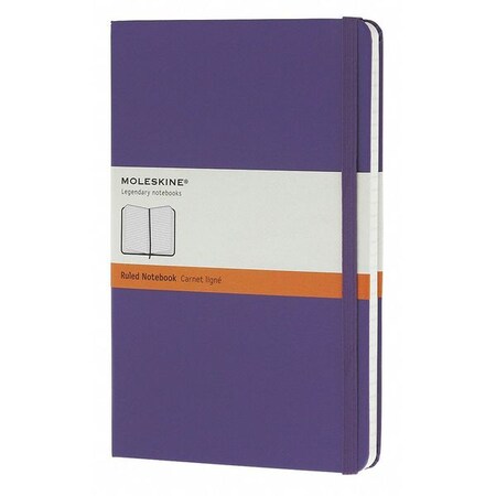 Moleskine 8.25 x 5" Violet Ruled Hard cover Notebook, 240 Pg QP060H1