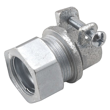 Raco EMT Coupling, 1/2 in x 3/8 in, Squeeze, Iron, Plain, Gray 1941