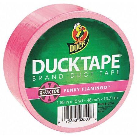 Duck Brand Duct Tape, 1.88 in.x15 yd., Neon Pink 868088 | Zoro