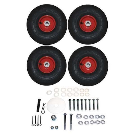 Rubbermaid Commercial Pneumatic Wheel Kit, PK4 FG4475L10000