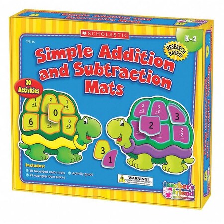 Scholastic Addition/Subt Mats Kit, Grades K-2, PK10 00078073920358