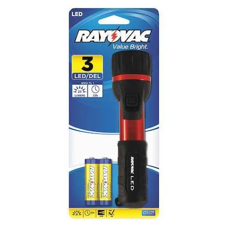 Rayovac Red Led Alkaline AA 2AALEDB