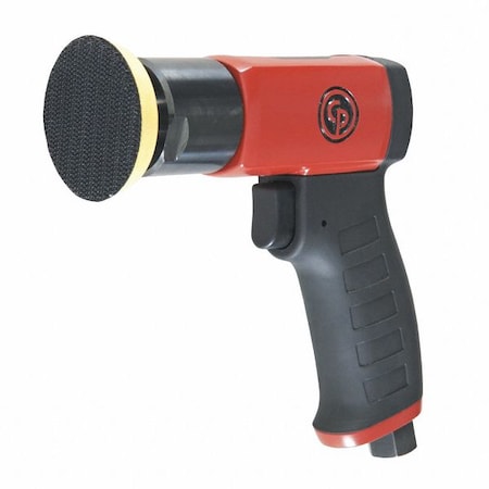 Chicago Pneumatic 3 Inch (75 mm) Air Polisher, Pistol Handel, Hook & Loop - 2500 RPM CP7201