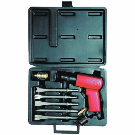 Chicago Pneumatic Kit - 0.401 Inch Air Hammer, Round Shank, Stroke 2.64 in, Bore Diameter 0.75 in - 3000 BPM CP7111HK