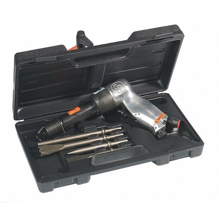 Chicago Pneumatic Kit - 0.401 Inch Air Hammer, Round Shank, Stroke 3.15 in, Bore Diameter 0.55 in - 2000 BPM CP714K