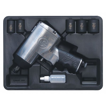 Chicago Pneumatic 1/2" Pistol Grip Impact Wrench Kit 610 ft.-lb. CP749K