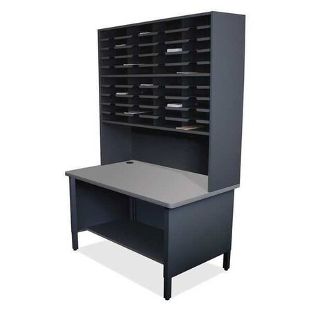 Marvel Mailroom 40 Slot Mailroom Organizer, 1 Storage Shelf, Riser UTIL0065/BK