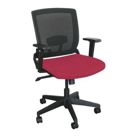 Fermata Operational Chair, Mesh, Adjustable Arms, Raspberry WMCOPFB/F6557