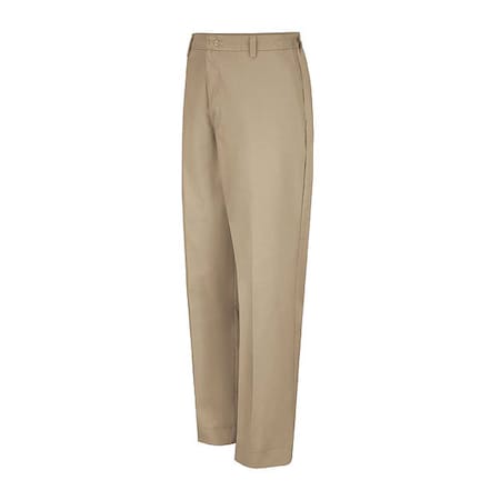 Red Kap Men's Mens Side Elastic Pant, 34, Khaki, Cotton/Polyester PT60KH 34 30