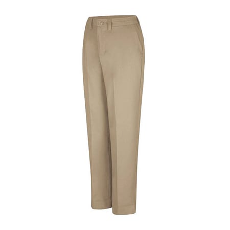 Red Kap Women's Womens Pant W/Side Elastic, 20, Khaki, Cotton/Polyester PT61KH 20 32