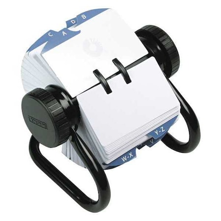 Rolodex Open Rotary Card File, 500 Card, Black 66704