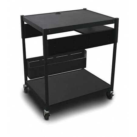 Marvel Vizion Adj Cart, Side Shelf, Bin, Electric MVBAEE2432-01E