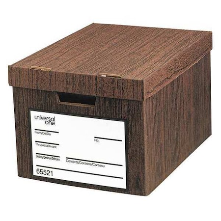 Universal HD Storage Box, Lttr/Lgal, Fiberboard, PK12, Corrugated Fiberboard, 12" W, 14.88" D, 10.25" H UNV65521