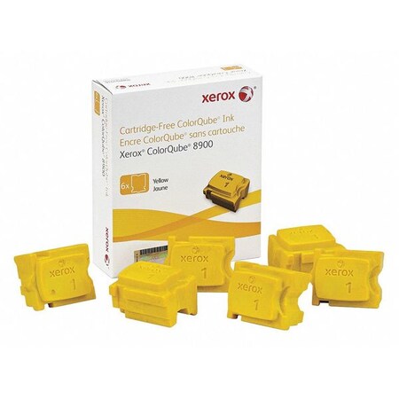 Xerox Ink Stick, 16900 Page-Yield, Yellow, PK6 108R01016